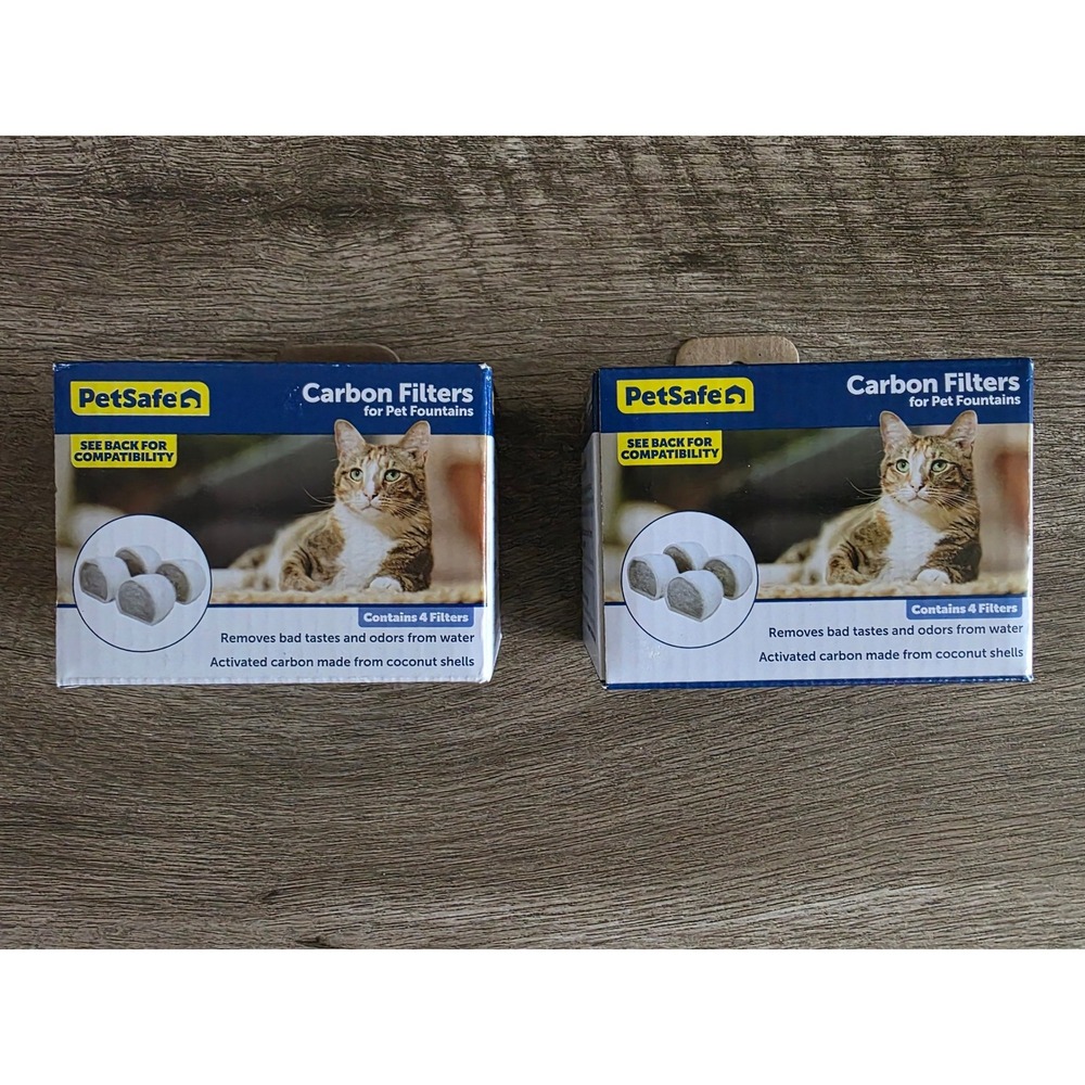 NIB PetSafe Carbon Filters for Pet Fountains Seaside Pagoda 2 Pack 8 Total